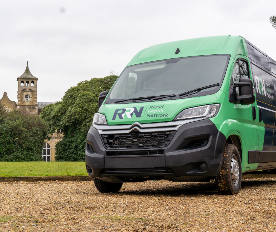 Why Choose Rapid Repair Network Rapid Repair Network branded van parked in driveway